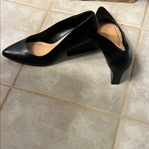 Vince Camuto Black Block Heel Pumps